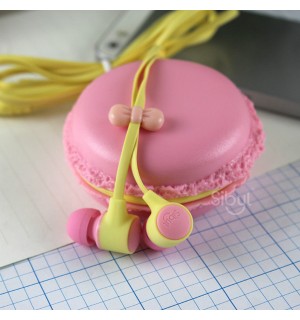 Cute Headset Korean fashion Style Macarons box piston Headphones Earphones